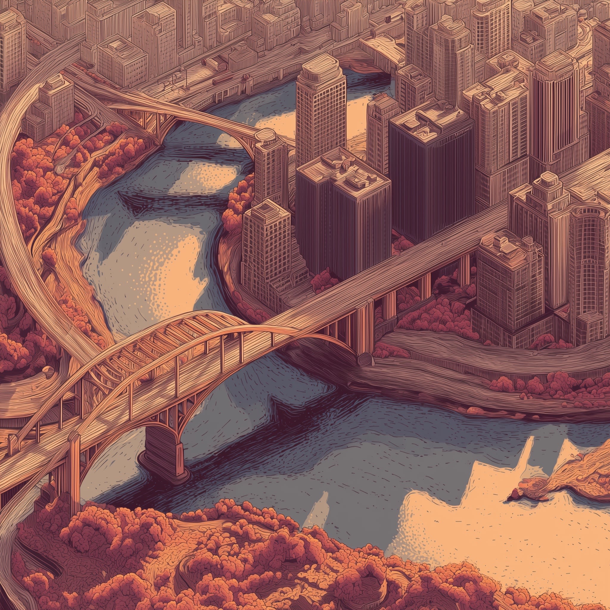 a view of a city with a lot of houses